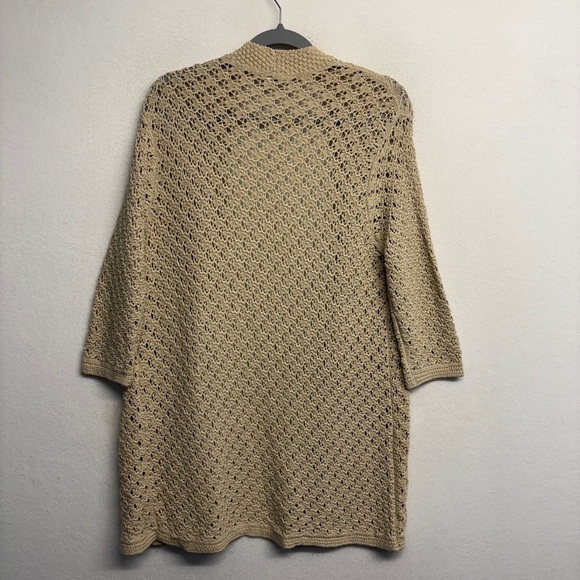 J Jill Knit Cotton Short Sleeve Open Cardigan Sweater Tunic S - Picture 2 of 7